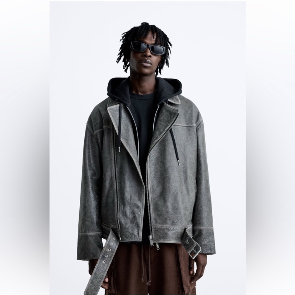 Men's Zara Leather Biker Jacket